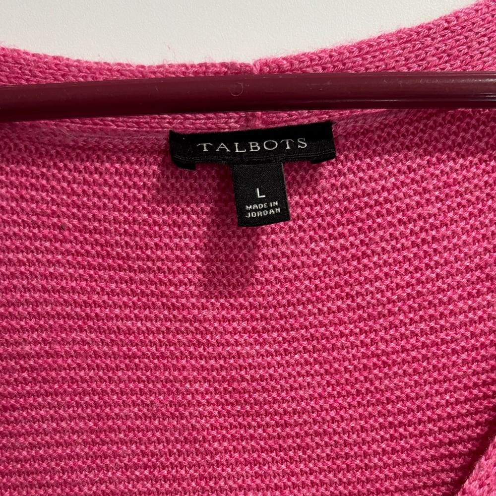 Talbots Bright Pink Knit Sweater - Picture 2 of 6